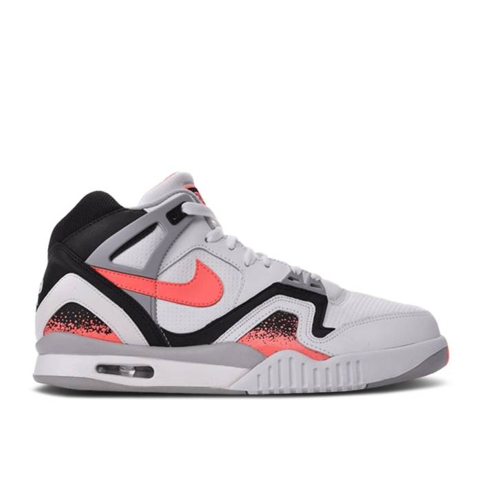 ナイキ Nike 【 Air Tech Challenge 2 \u0027Hot Lava\u0027 Men White/Hot Lava-Black-Flat Silver 】 テック メンズ 白いこと 白いこと Silver しろがね色・しろがね色