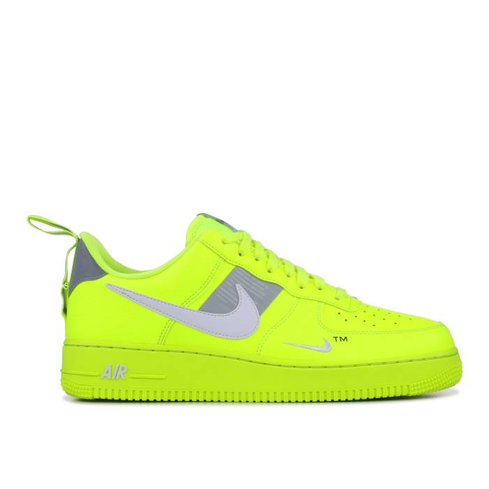 ナイキ Nike 【 Air Force 1 \u002707 Lv8 \u0027Overbranding\u0027 Men Volt/White-Black-Wolf Grey 】 メンズ 薄墨色 薄墨色