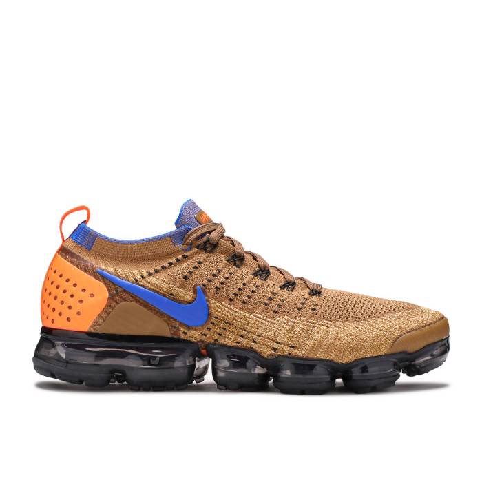 ナイキ Nike 【 Air Vapormax Flyknit 2 \u0027Mowabb\u0027 Men Golden Beige/Racer Blue-Club Gold 】 飛球編み物 メンズ ベージュ ゴールド