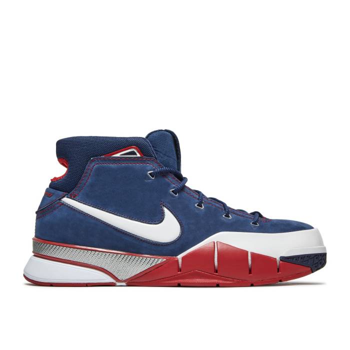 ナイキ Nike 【 Zoom Kobe 1 Protro \u0027Usa\u0027 2018 Men Midnight Navy/White-Varsity Red 】 望遠レンズ Kobe コービー 労働者階級トロ メンズ 紺色 米国海軍 Red 赤・赤いこと
