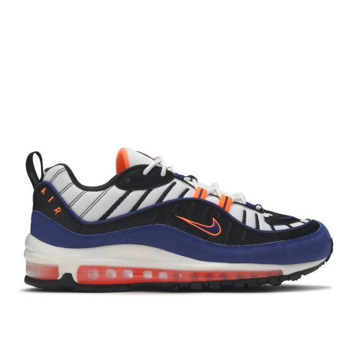 ナイキ Nike 【 Air Max 98 'New York' Men White/Deep Royal Blue-Total Orange-Black 】 マックス メンズ 白色 ホワイト ディープ｜スニケス