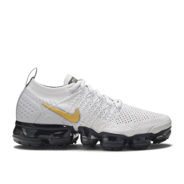 ナイキ Nike 【 Wmns Air Vapormax 2 'Metallic Gold' Women Vast Grey/Metallic Gold-Pure Platinum-Dark Grey-White 】 レディース 灰色 グレー｜スニケス