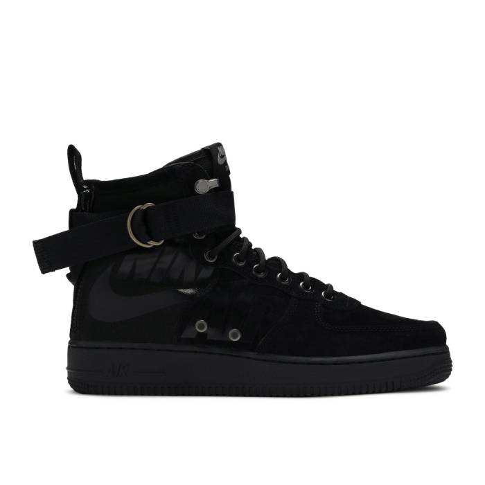 ナイキ Nike 【 Sf Air Force 1 Mid 'Big Logo' Men Black/Cool Grey-Black 】 ミッド メンズ 黒色 ブラック クール｜スニケス