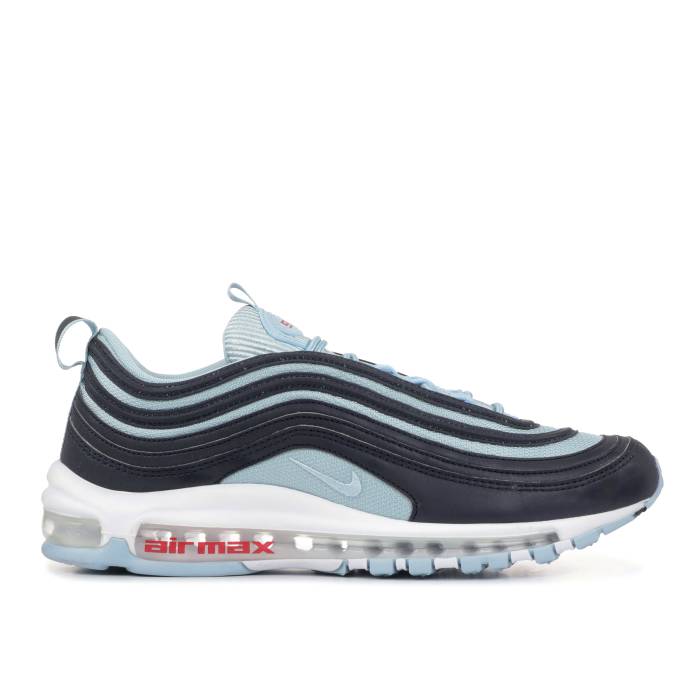 ナイキ Nike 【 Air Max 97 Premium \u0027Ocean Bliss\u0027 Men Dark Obsidian/Ocean Bliss-University Red 】 マックス Premium 割り増し金 メンズ Red 赤・赤いこと