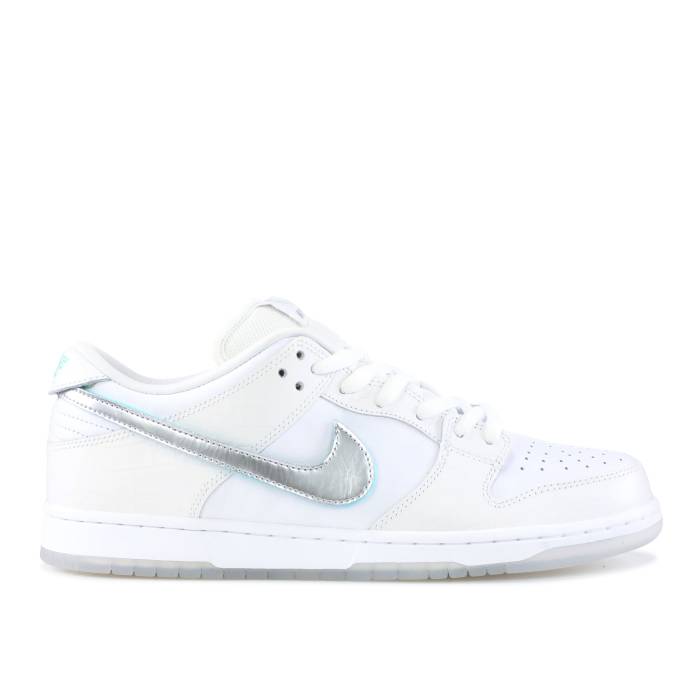 ナイキ Nike 【 Diamond Supply Co. X Dunk Low Pro Sb \u0027White Diamond\u0027 Men White/Chrome-White 】 金剛石 supply 給与 ダンク 労働者階級 エスビー メンズ 白いこと 白いこと