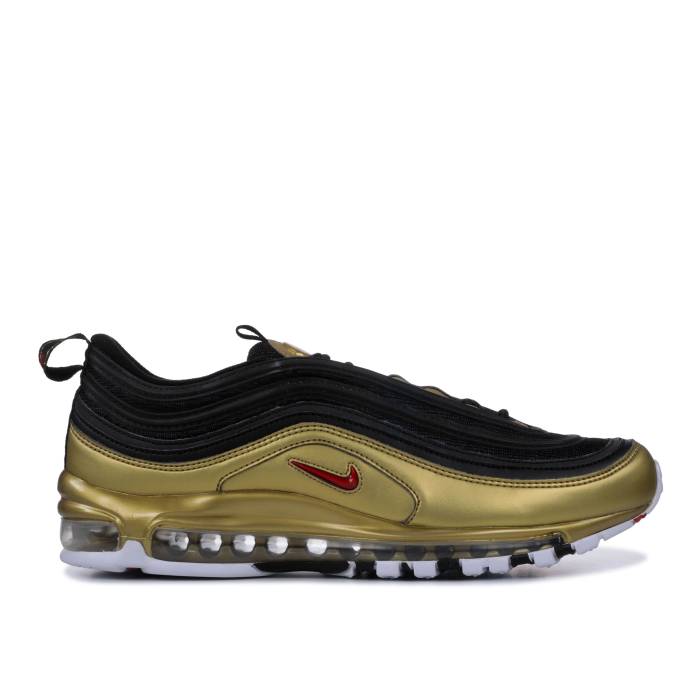 ナイキ Nike 【 Air Max 97 Qs \u0027B-Sides Metallic Gold\u0027 Men Black/Varsity Red-Metallic Gold-White 】 マックス メンズ 黒いこと 黒いこと メンズ靴-靴