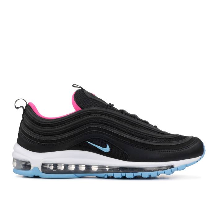 ナイキ Nike 【 Air Max 97 Premium \u0027Blue Gale\u0027 Men Black/White-Laser Fuchsia-Blue Gale 】 マックス Premium 割り増し金 メンズ 黒いこと 黒いこと