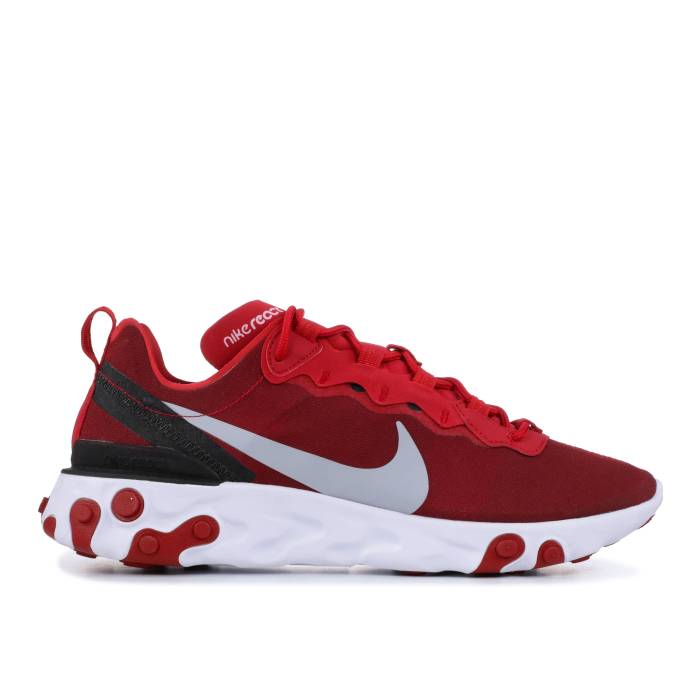 ナイキ Nike 【 React Element 55 'Team Red' Men Gym Red/White-Black-Wolf Grey 】 リアクト エレメント メンズ Red 赤・レッド 灰色 グレー