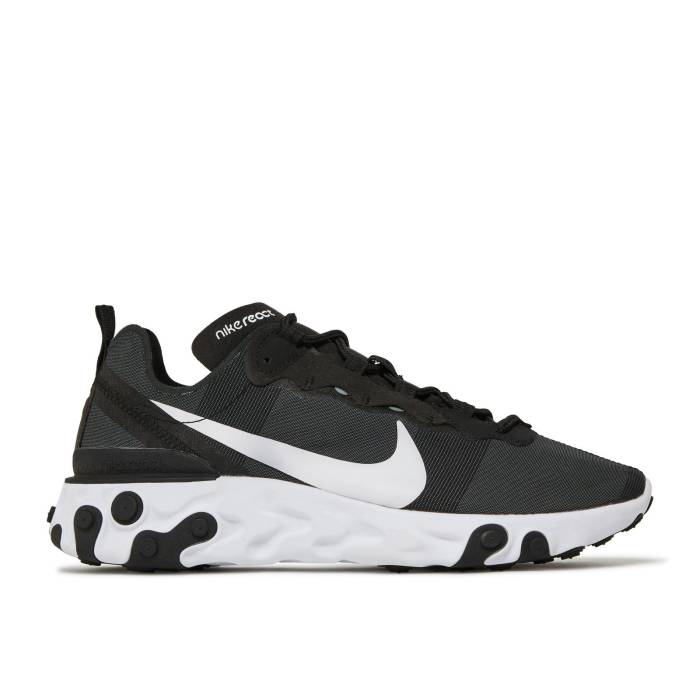 ナイキ Nike 【 Wmns React Element 55 \u0027Black\u0027 Women Black/White 】 リアクト 化学元素 レディース 黒いこと 黒いこと 白いこと 白いこと