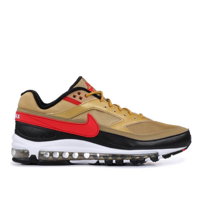 ナイキ Nike 【 Air Max 97/Bw \u0027Metallic Gold Red\u0027 Men Metallic Gold/University Red-White-Black 】 マックス ゴールド メンズ ゴールド