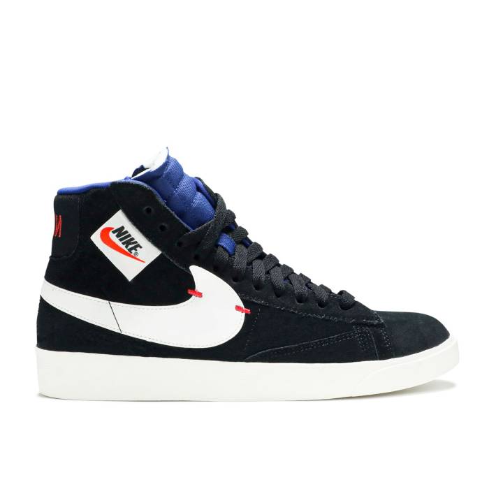 ナイキ Nike 【 Wmns Blazer Mid Rebel Xx \u0027Black Royal Blue\u0027 Women Black/Summit White-Deep Royal Blue 】 ブレイザー ミッド 気泡管水準器 レディース 黒いこと 黒いこと 青味 青み