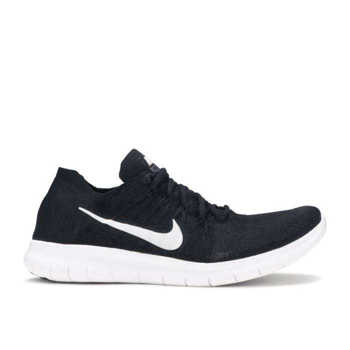 ナイキ Nike 【 Free Rn Flyknit 2017 \u0027Black\u0027 Men Black/White-Black 】 無償性 飛球編み物 メンズ 黒いこと 黒いこと