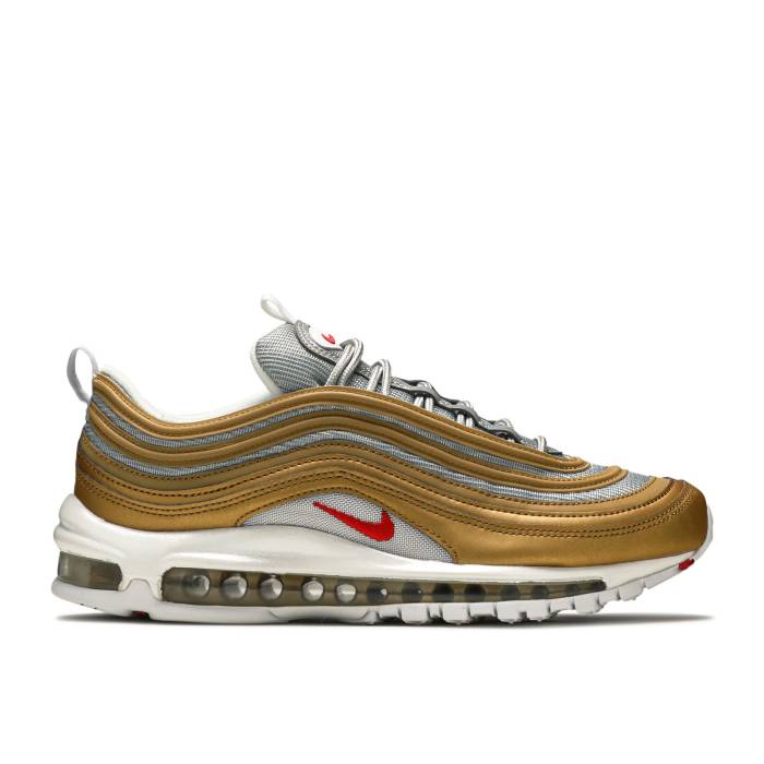 ナイキ Nike 【 Air Max 97 \u0027Metallic Pack\u0027 Men Metallic Gold/University Red 】 マックス メンズ ゴールド Red 赤・赤いこと