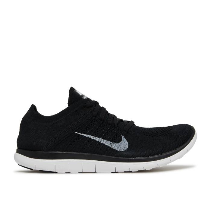 ナイキ Nike 【 Free 4.0 Flyknit Black Men Black/White-Dark Grey 】 フリー フライニット メンズ 黒色 ブラック 灰色 グレー