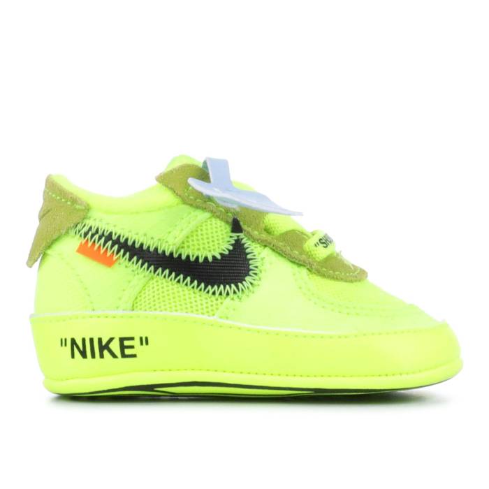 ナイキ Nike 【 Off-White X Air Force 1 Low Cb \u0027Volt\u0027 Infant Volt/Cone-Black-Hyper Jade 】 象牙色 もの言う花 翡翆・ジェード