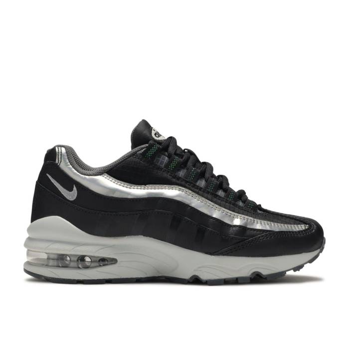 ナイキ Nike 【 Air Max 95 Gs 'Y2K' Youth Black/Metallic Silver-Dark Grey 】 マックス ジュニア キッズ 黒色 ブラック 灰色 グレー|スニケス