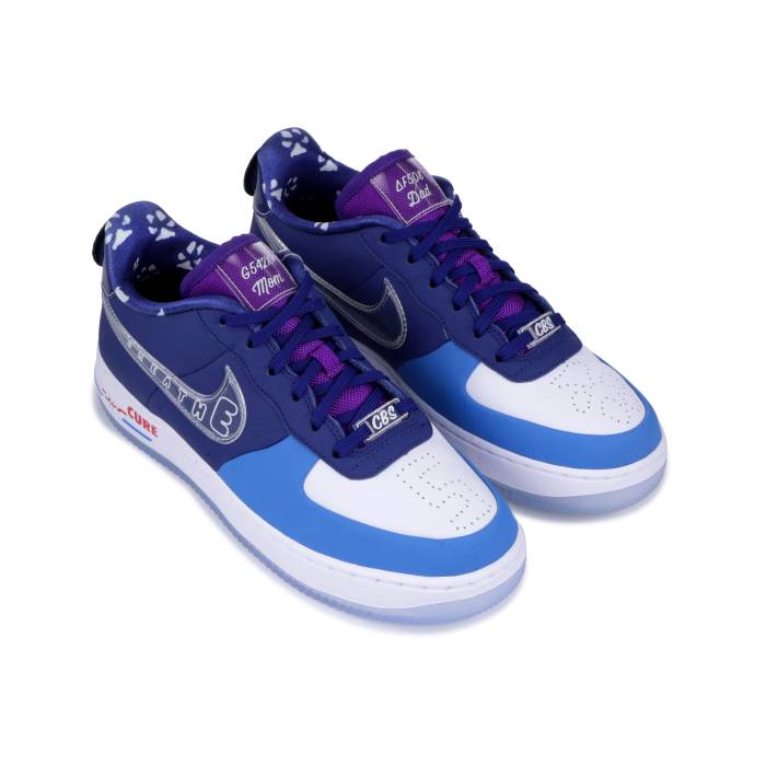 ナイキ Nike 【 Air Force 1 Low ガウス \u0027Doernbecher\u0027 2018 Youth Deep Royal Blue/Light Photo Blue-Voltage Purple-Clear 】 お坊っちゃん キッズ ディープ 青み 青色