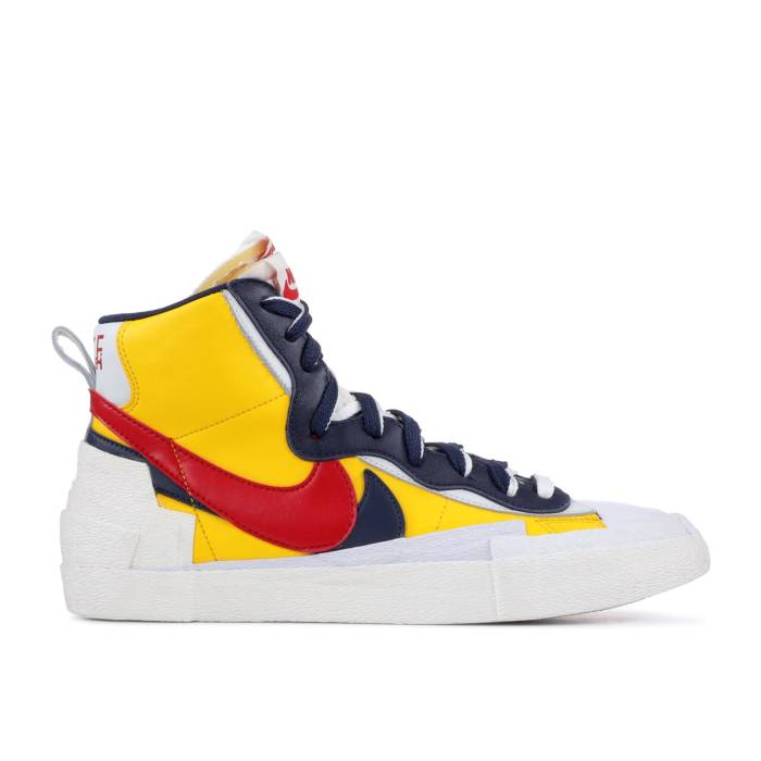 ナイキ Nike 【 Sacai X Blazer Mid Maize Navy Men Varsity Maize/Midnight Navy-White-Varsity Red 】 ブレイザー ミッド メンズ Red 赤・レッド