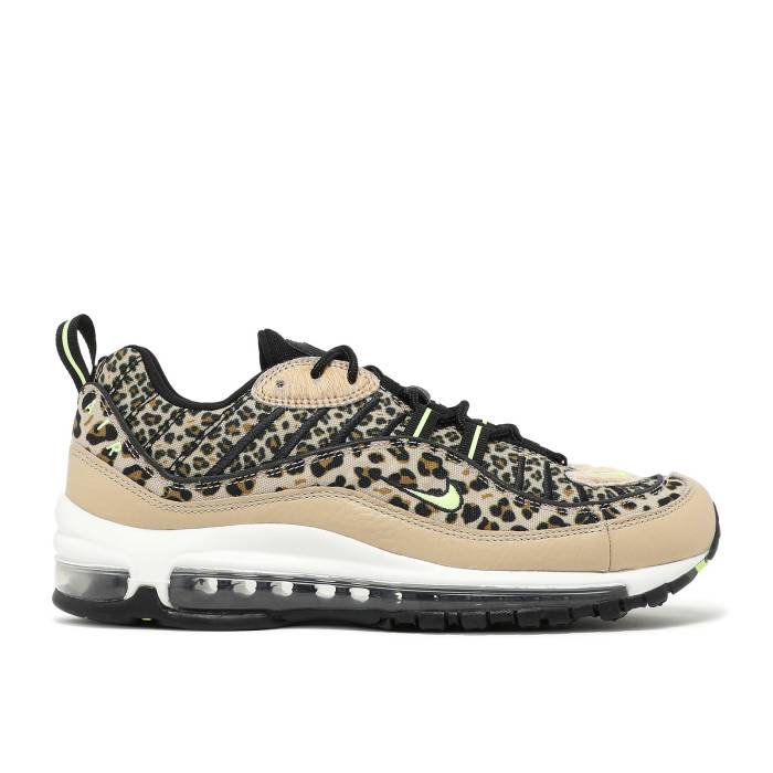 ナイキ Nike 【 Wmns Air Max 98 Premium Leopard Women Desert Ore/Volt Glow-Black-Wheat 】 マックス Premium プレミアム レディース