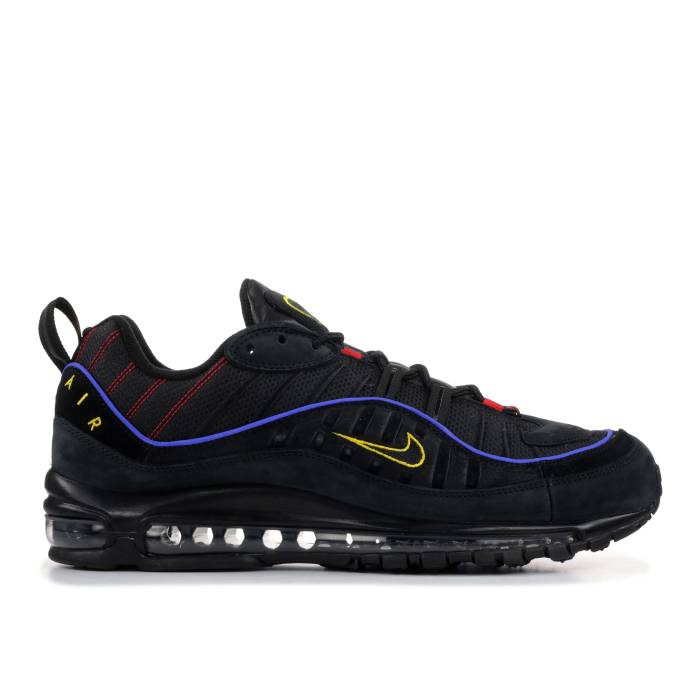 ナイキ Nike 【 Air Max 98 98 Graphics Men Black/Amarillo/University Red 】 マックス メンズ 黒色 ブラック Red 赤・レッド