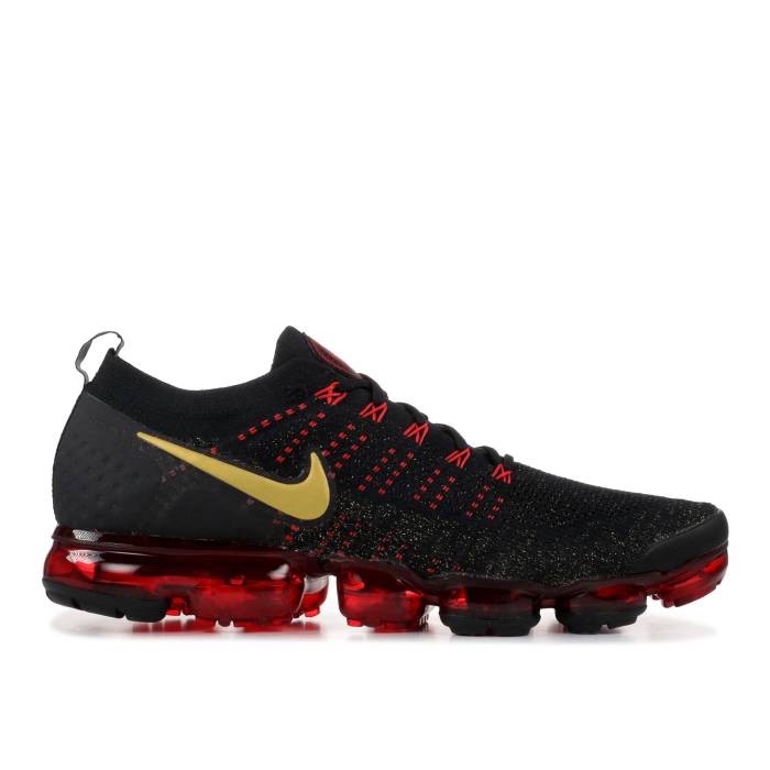 ナイキ Nike 【 Air Vapormax 2 Flyknit Chinese New Year Men Black/Metallic Gold-University Red 】 フライニット メンズ 黒色 ブラック Red 赤・レッド