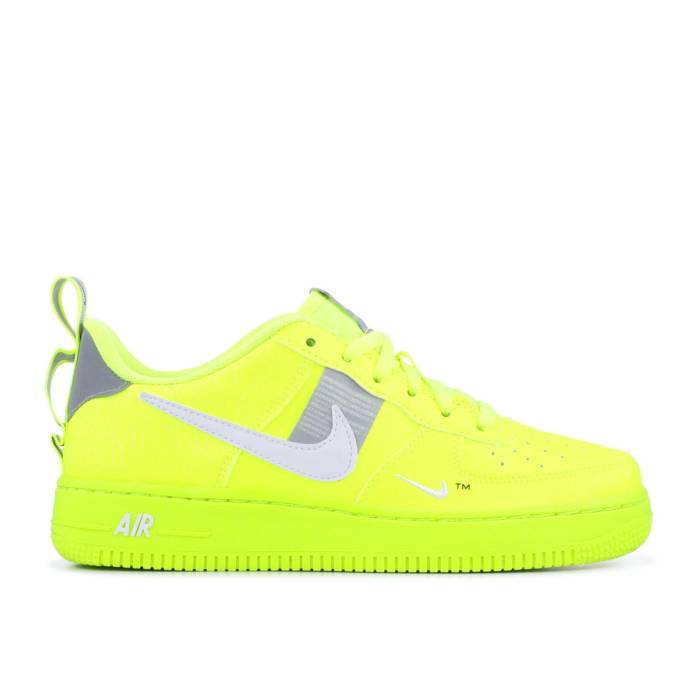 ナイキ Nike 【 Air Force 1 Low Lv8 Utility Gs 'Volt' Youth Volt/Black-Wolf Grey-White 】 ジュニア キッズ