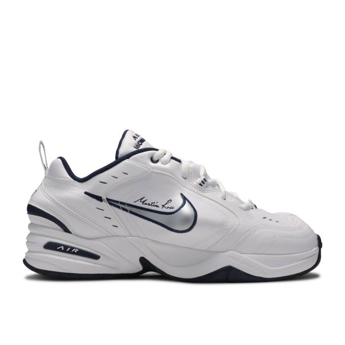ナイキ Nike 【 Martine Rose X Air Monarch Iv \u0027White Navy\u0027 Men White/Metallic Silver-Midnight Navy 】 Rose さくら色 モナーク メンズ 白いこと 白いこと 紺色 米国海軍