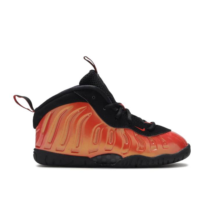ナイキ Nike 【 Little Posite One Td \u0027Habanero Red\u0027 Infant Habanero Red/Habanero Red-Black 】 もの言う花 Red 赤・赤いこと