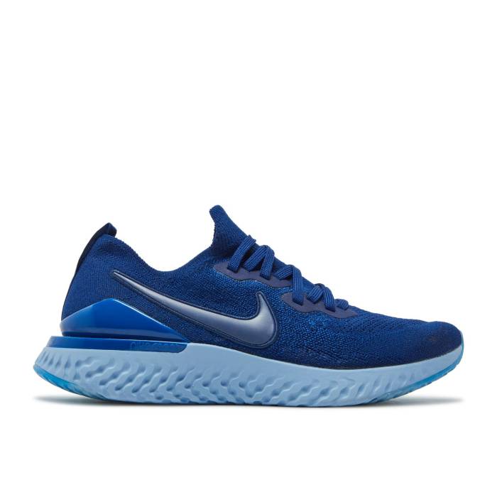 ナイキ Nike 【 Epic React Flyknit 2 \u0027Blue Void\u0027 Men Blue Void/Indigo Force-Black 】 Epic 叙事詩 リアクト 飛球編み物 メンズ 青碧 青碧 藍色・インディゴ