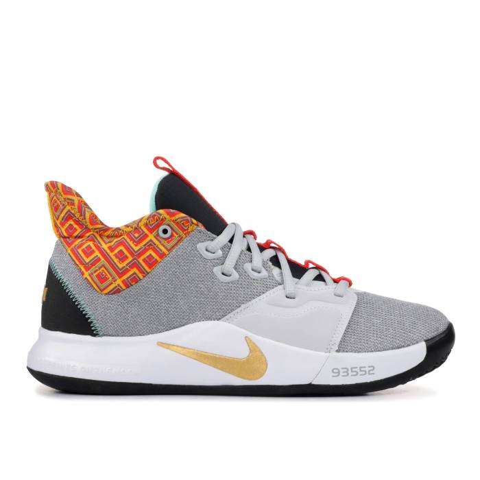 ナイキ Nike 【 Pg 3 \u0027Black History Month\u0027 Men Pure Platinum/Metallic Gold 】 メンズ 純一無雑 Platinum プラチナム ゴールド 靴-メンズ靴
