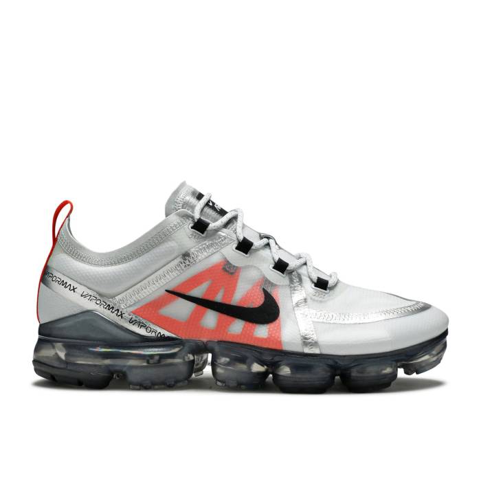 ナイキ Nike 【 Air Vapormax 2019 \u0027Platinum Orange\u0027 Men Pure Platinum/White-Team Orange-Black 】 メンズ 純一無雑 Platinum プラチナム メンズ靴-スニーカー