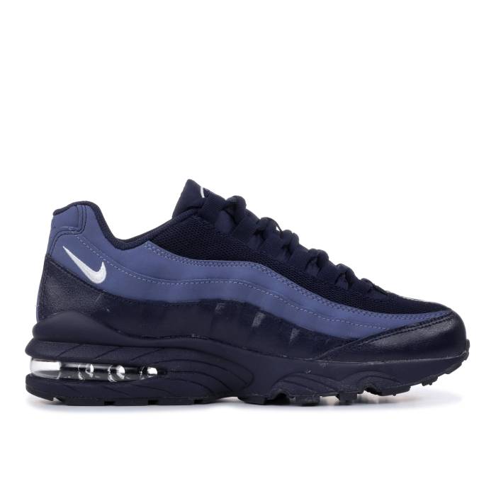 ナイキ Nike 【 Air Max 95 Gs 'Blackened Blue' Youth Blackened Blue/White 】 マックス ジュニア キッズ 青色 ブルー 白色 ホワイト｜スニケス