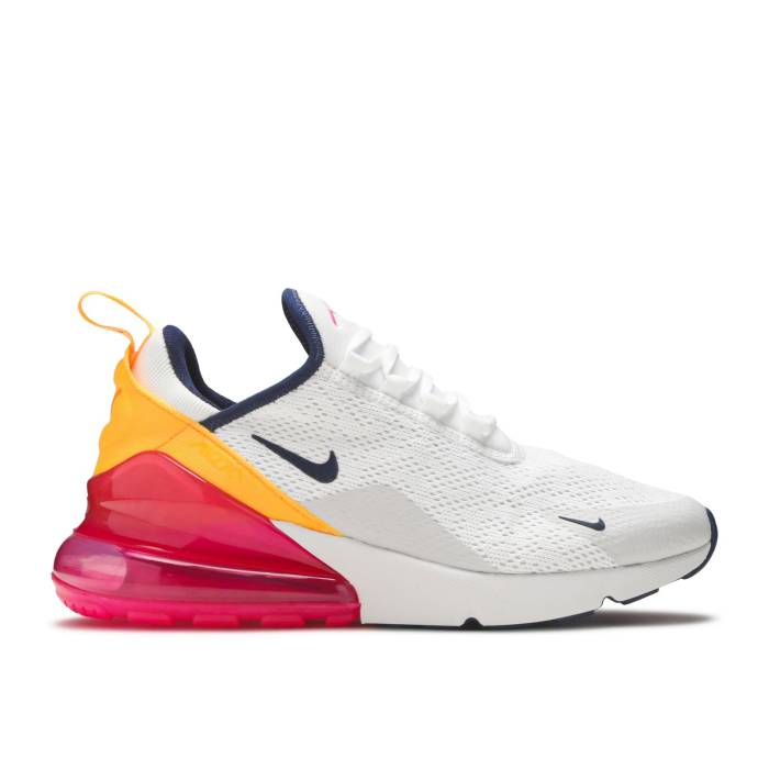 ナイキ Nike 【 Wmns Air Max 270 \u0027Sorbet\u0027 Women Summit White/Midnight Navy-Laser Fuchsia 】 マックス レディース 白いこと 白いこと