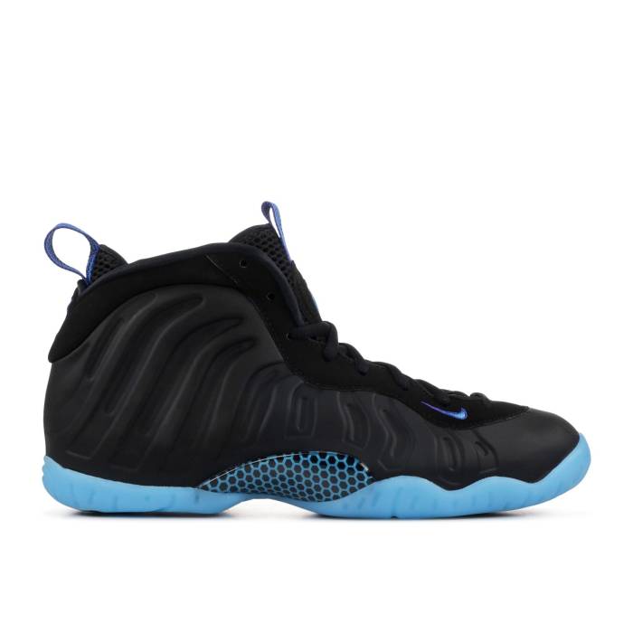 ナイキ Nike 【 Little Posite One Gs 'Hornets' Youth Black/Blue Lagoon-Concord-Blue Chill 】 キッズ ベビー マタニティ キッズファッション 靴 スニーカー ジュニア キッズ 黒色 ブラック 青色 ブルー画像