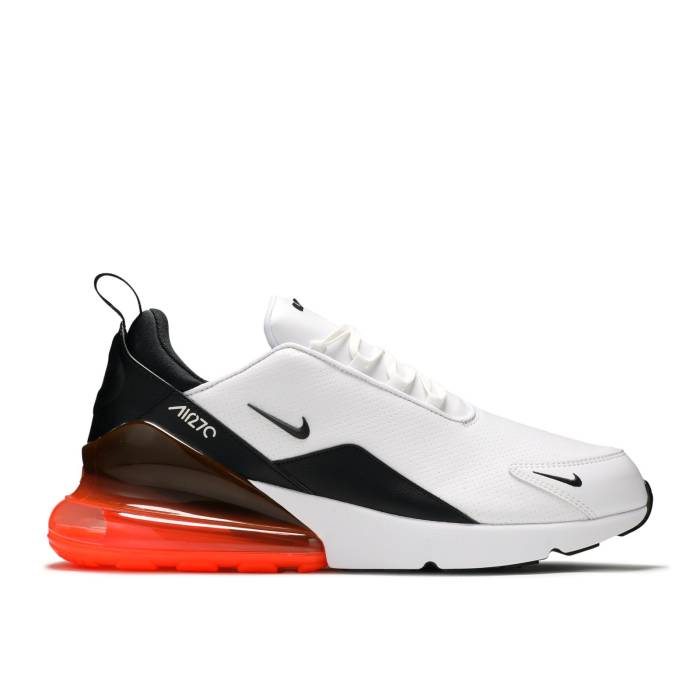 ナイキ Nike 【 Air Max 270 Premium Leather \u0027Hyper Crimson\u0027 Men White/Black-Hyper Crimson 】 マックス Premium 割り増し金 なめし革 メンズ 白いこと 白いこと クリムゾン