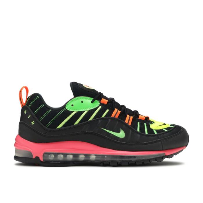 ナイキ Nike 【 Air Max 98 \u0027Tokyo Neon\u0027 Men Black/Green Strike-Racer Pink-Volt 】 マックス メンズ 黒いこと 黒いこと green 緑・緑であること