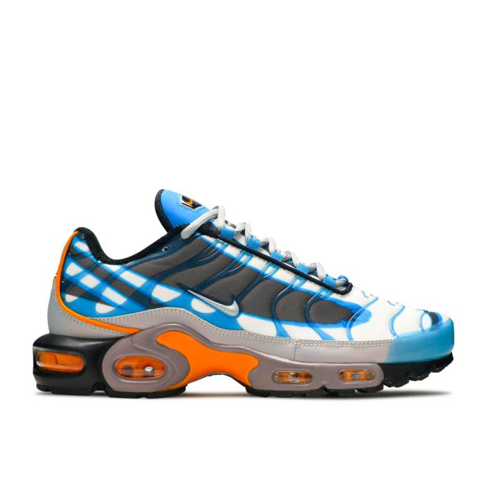 ナイキ Nike 【 Air Max Plus Premium 'Photo Blue' Men Photo Blue/Wolf Grey-Orange Peel-Black 】 マックス Premium プレミアム メンズ 青色 ブルー
