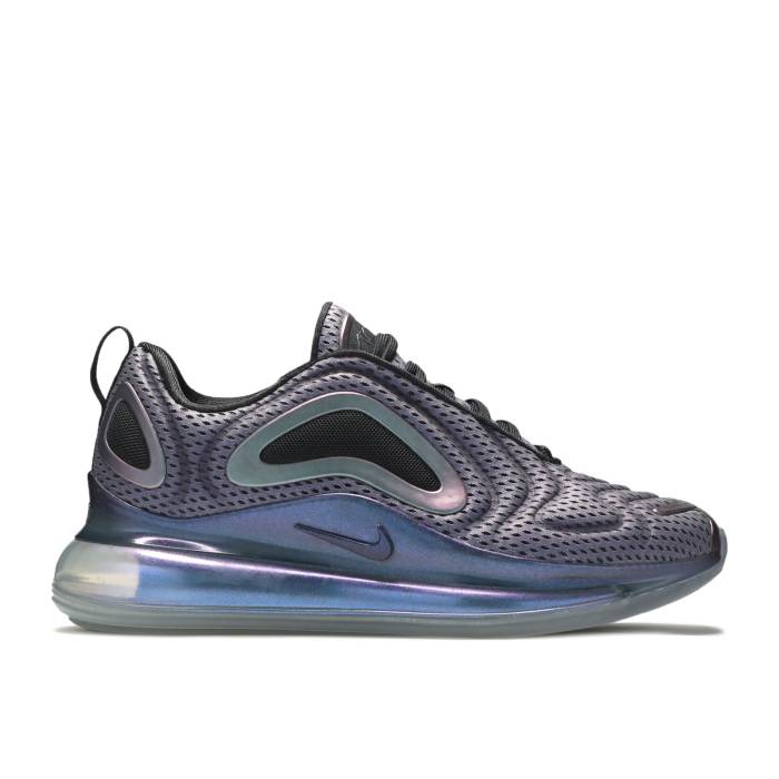 ナイキ Nike 【 Air Max 720 ガウス \u0027Northern Lights Night\u0027 Youth Metallic Silver/Black 】 マックス 御坊っちゃん キッズ Silver しろがね色・しろがね色 黒いこと 黒いこと