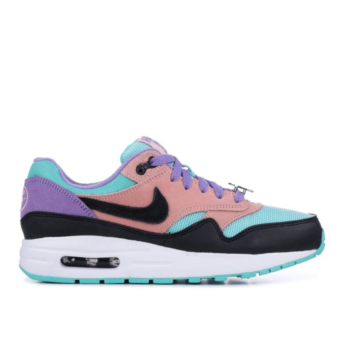 ナイキ Nike 【 Air Max 1 Gs 'Have A Day' Youth Black/White/Space Purple/Bleached Coral 】 マックス ジュニア キッズ 黒色 ブラック 白色 ホワイト Purple 紫・パープル|スニケス