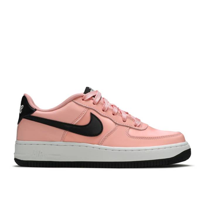 ナイキ Nike 【 Air Force 1 Low Gs 'Valentine's Day' Youth Bleached Coral/Black-White 】 ジュニア キッズ|スニケス