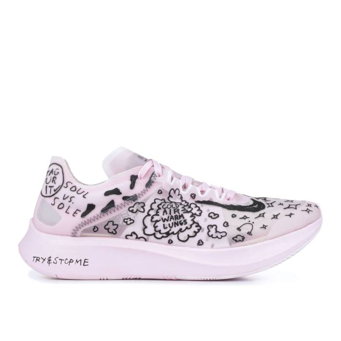 ナイキ Nike 【 Nathan Bell X Zoom Fly Sp \u0027Doodles\u0027 Men White/Black-Pink Foam 】 ネイサン 望遠レンズ メンズ 白いこと 白いこと