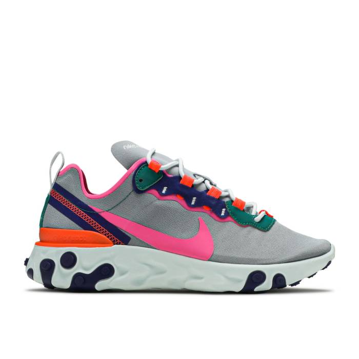 ナイキ Nike 【 Wmns React Element 55 Wolf Grey Fuchsia Women Wolf Grey/Laser Fuchsia-Hyper Crimson 】 リアクト エレメント 灰色 グレー レディース 灰色 グレー Laser レーザー クリムゾン