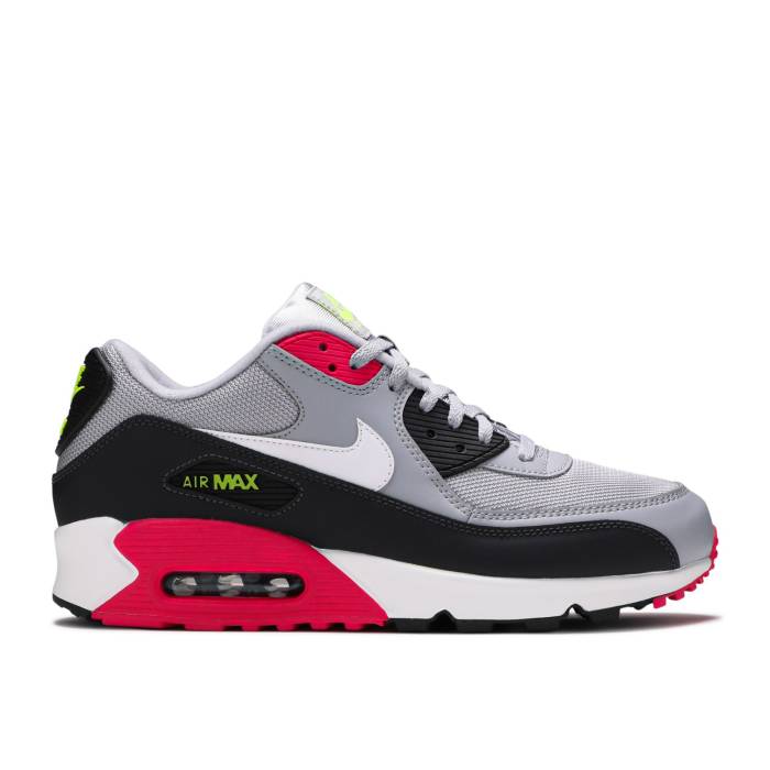 ナイキ Nike 【 Air Max 90 Essential \u0027Wolf Grey Rush Pink\u0027 Men Wolf Grey/White/Rush Pink/Volt 】 マックス 薄墨色 薄墨色 rush 混雑時 メンズ 薄墨色 薄墨色 白いこと 白いこと rush 混雑時 pink サクラ色 メンズ靴-スニーカー