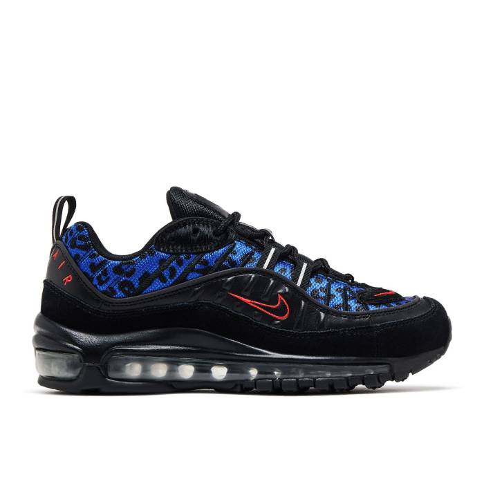 ナイキ Nike 【 Wmns Air Max 98 Premium 'Leopard Pack' Women Black/Habanero Red-Racer Blue 】 マックス Premium プレミアム レディース 黒色 ブラック 青色 ブルー