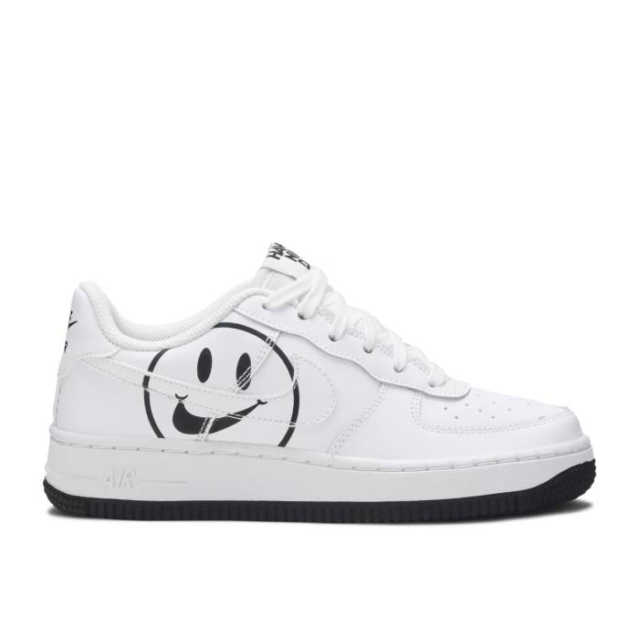 ナイキ Nike 【 Air Force 1 Low ガウス \u0027Have A  Day - White\u0027 Youth White/Black-White 】 お坊っちゃん キッズ 白いこと 白いこと
