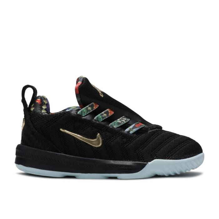 ナイキ Nike 【 Lebron 16 Kc Ps \u0027Watch The Throne\u0027 Youth Black/Metallic Gold-Rose Frost 】 Lebron レブロン 御坊っちゃん キッズ 黒いこと 黒いこと 靴-キッズファッション