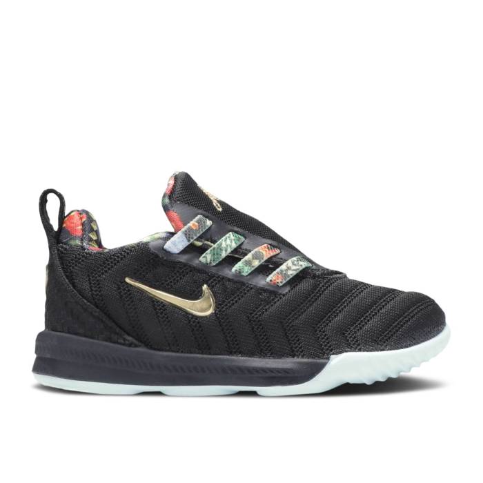 ナイキ Nike 【 Lebron 16 Kc Td 'Watch The Throne' Infant Black/Metallic Gold-Rose Frost 】 Lebron レブロン ベビー 黒色 ブラック｜スニケス