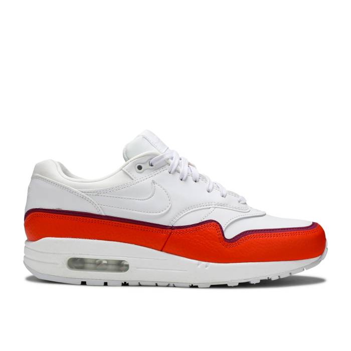 ナイキ Nike 【 Wmns Air Max 1 \u0027Double Layer - Red\u0027 Women White/White/Team Orange/True Berry/White 】 マックス レディース 白いこと 白いこと Team 野球クラブ orange 橙・オレンジ色