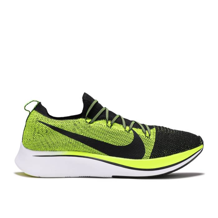 ナイキ Nike 【 Zoom Fly Flyknit \u0027Volt\u0027 Men Volt/Black-White 】 望遠レンズ 飛球編み物 メンズ
