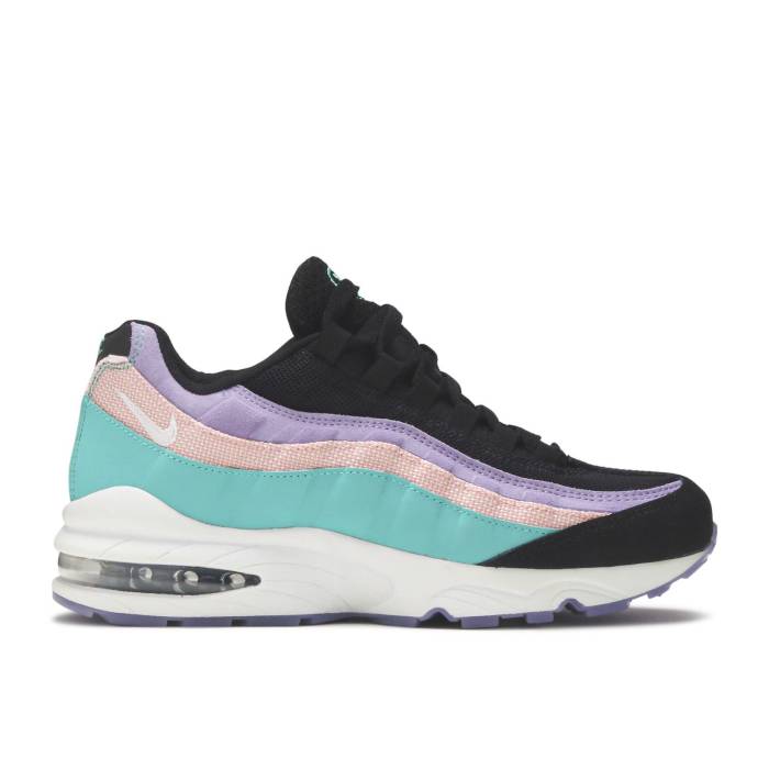 ナイキ Nike 【 Air Max 95 ガウス \u0027Have A  Day\u0027 Youth Black/White-Hyper Jade-Bleached Coral 】 マックス 御坊っちゃん キッズ 黒いこと 黒いこと